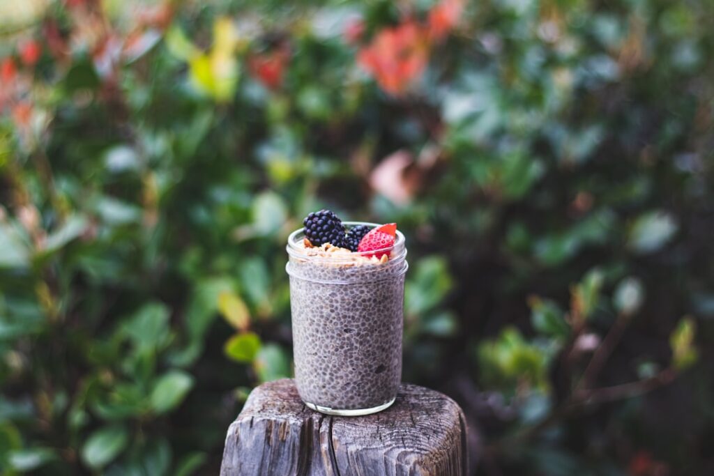 Photo chia pudding