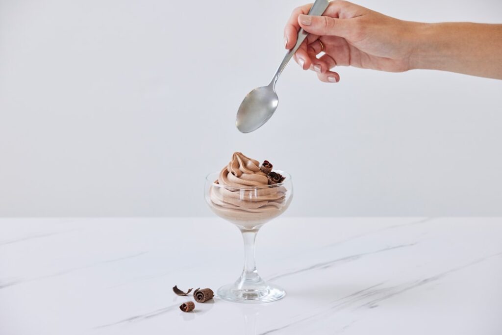 Photo chocolate mousse