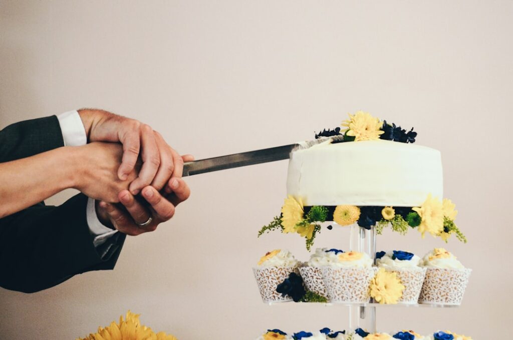 Photo calculate cake portions