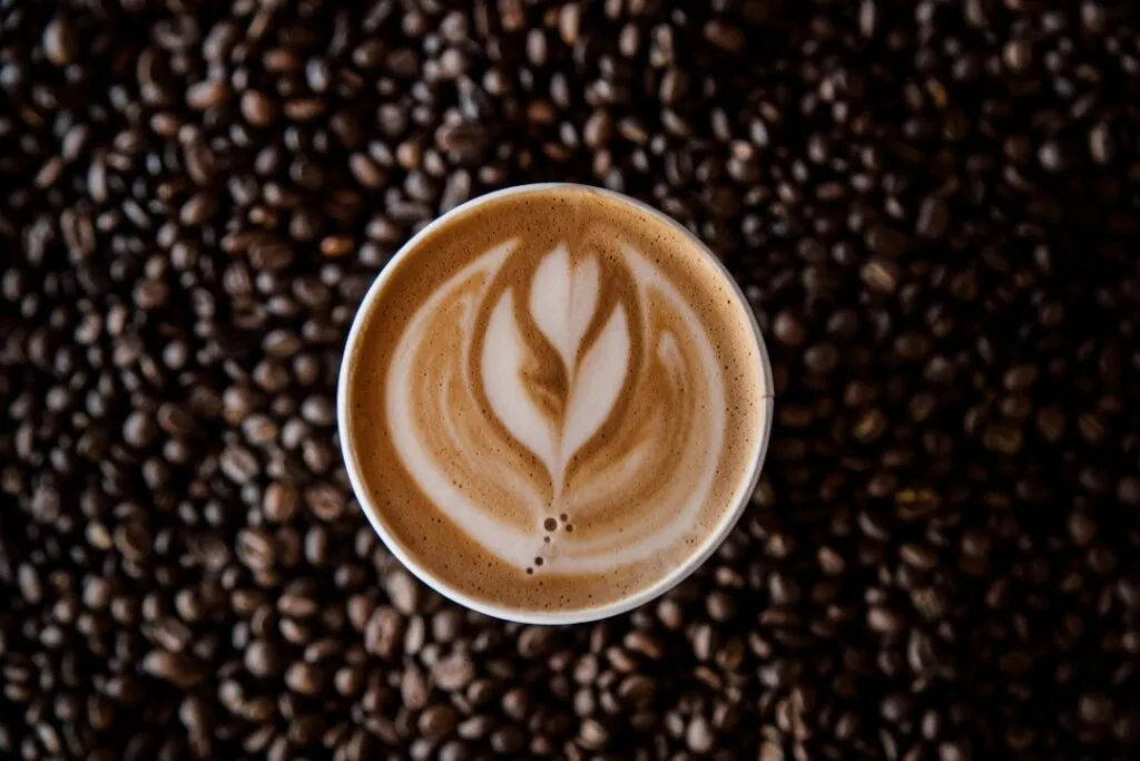 Photo latte art coffee designs