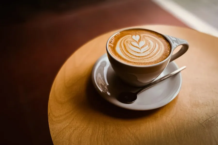 Photo latte art coffee designs