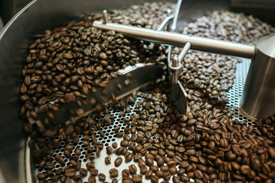 quality coffee beans brewing
